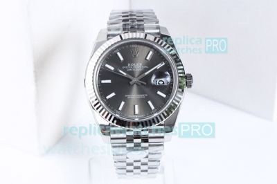 AR 1:1 Replica Rolex Datejust II Jubilee Watch Grey Dial 41MM Jubilee Band V3